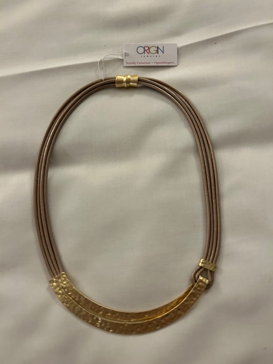OJ - Hammered Metal Necklace