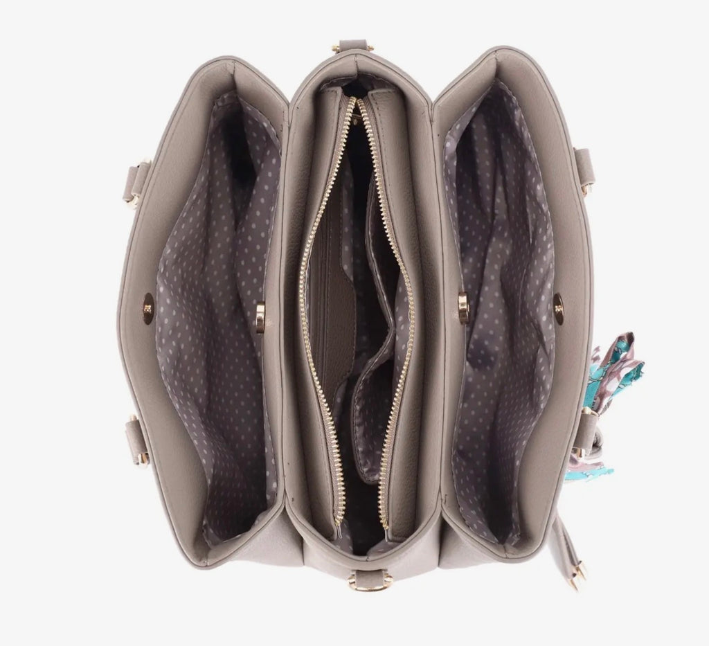 Jia Three Compartment Satchel