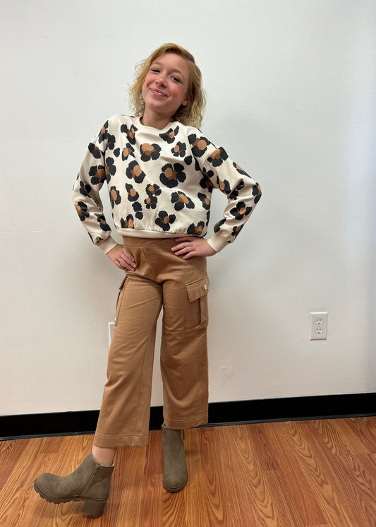 Mayoral Girls Knit Cargo Pants