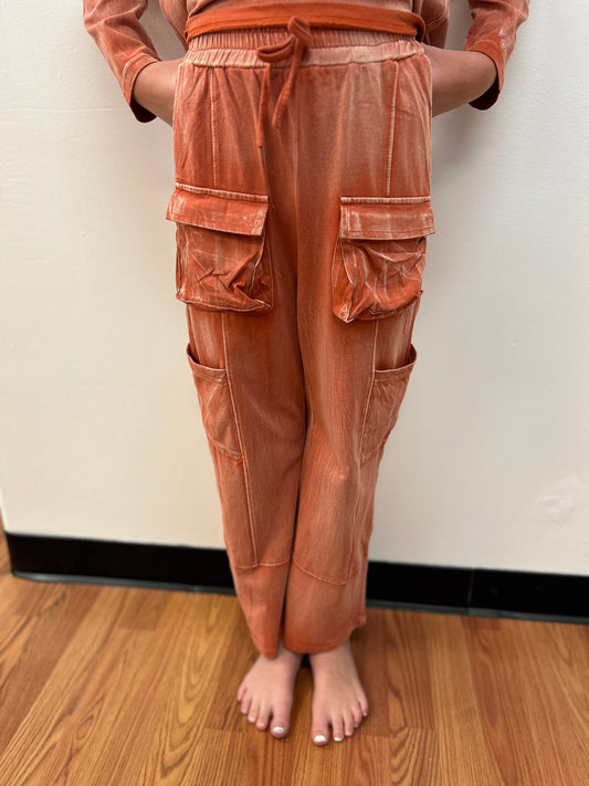 Hayden Girls Rust Cargo Style Pants