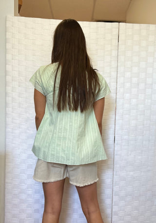 Vignette Mint Green Blouse - All About Me Boutique