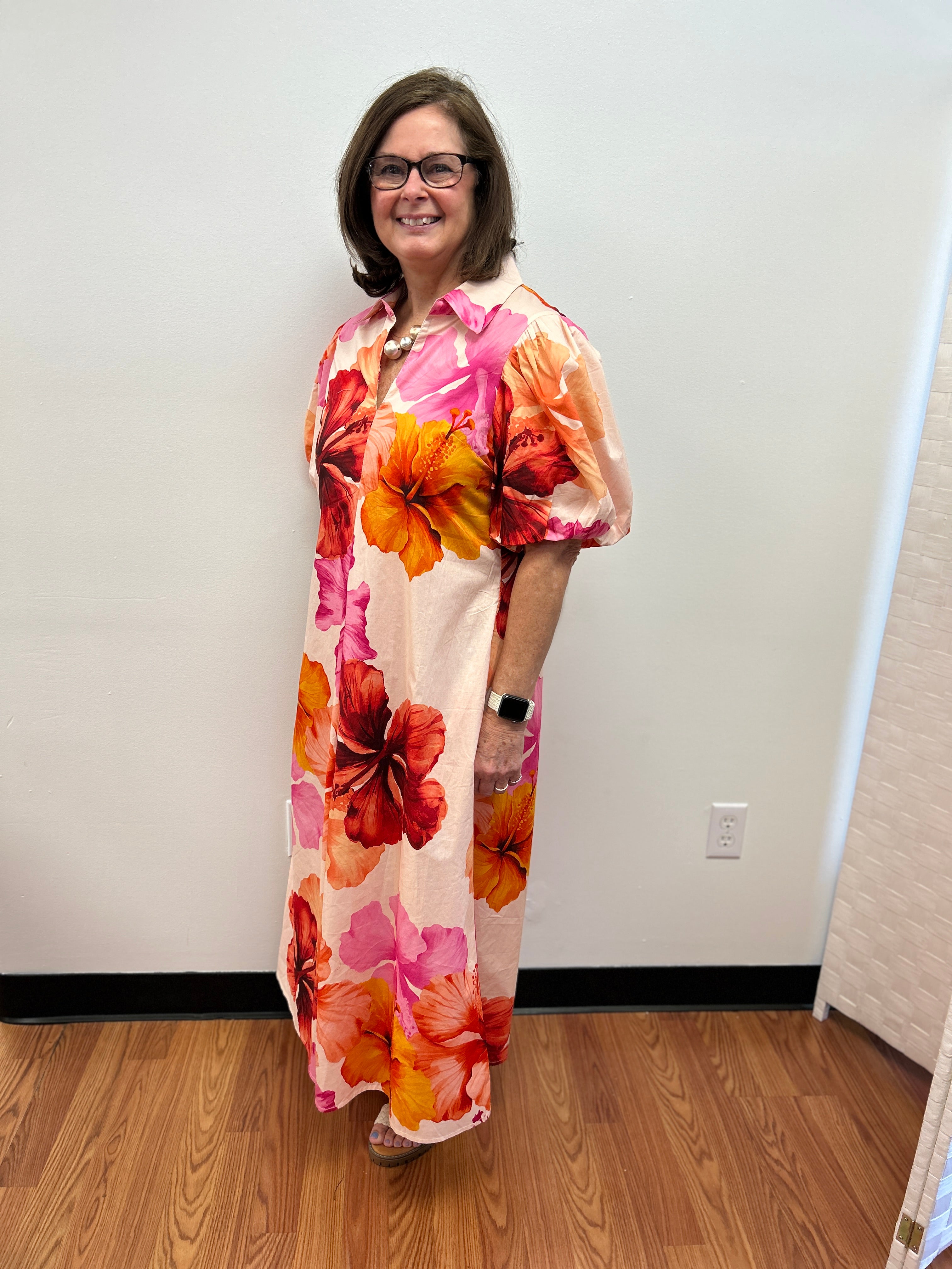 Floral Midi Dress by Glam