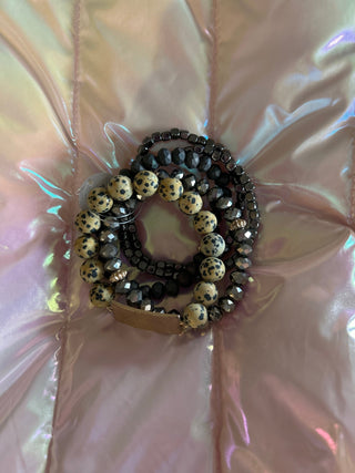 GS - Wood and Gray Bracelet - All About Me Boutique