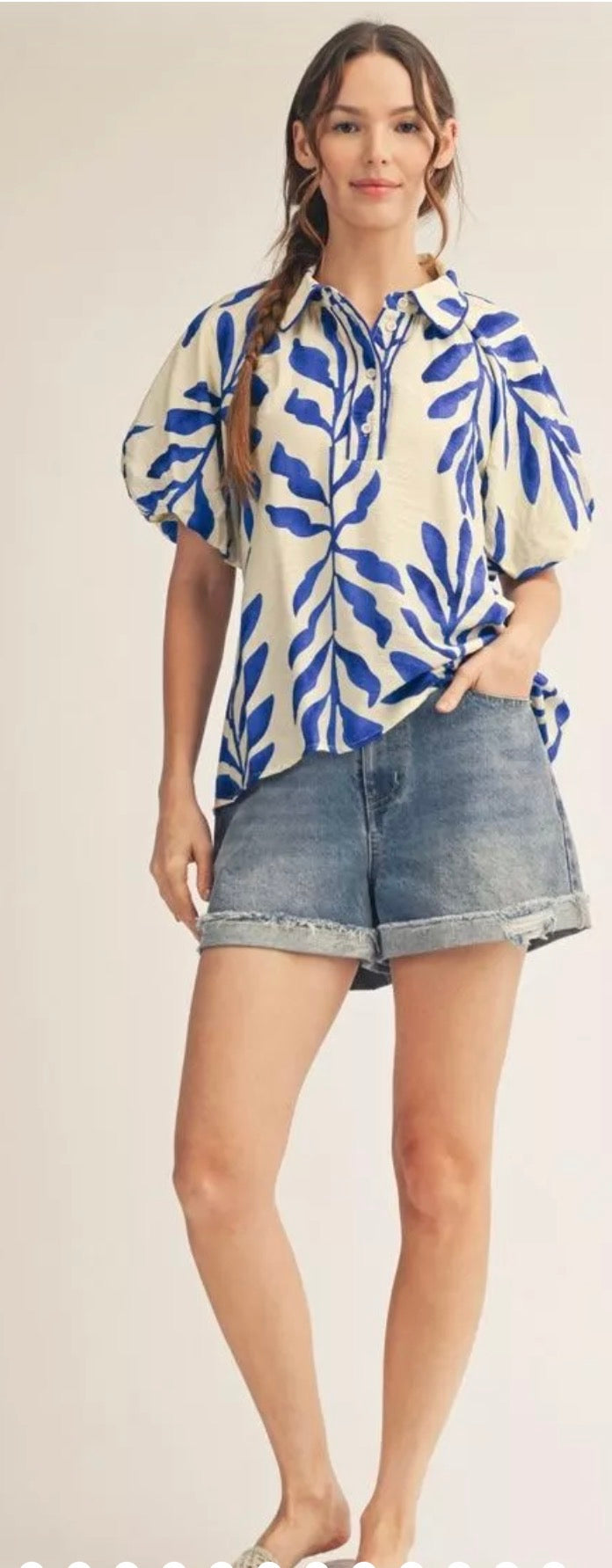 Puffed Sleeve Blouse by Jodifl