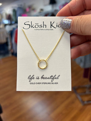 Karma Circle Gold Necklace by Skosh - All About Me Boutique