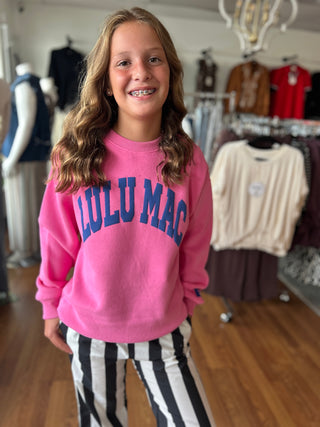 Lulu Mac Girls Pink/Purple Puff Sweatshirt