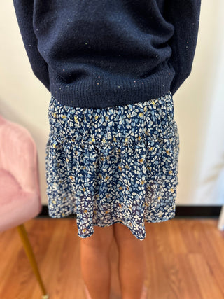 Mini Molly Blue Nora Ruffle Tiered Skirt - All About Me Boutique
