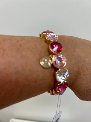 JM - Pink Crystal Stretch Bracelet - All About Me Boutique