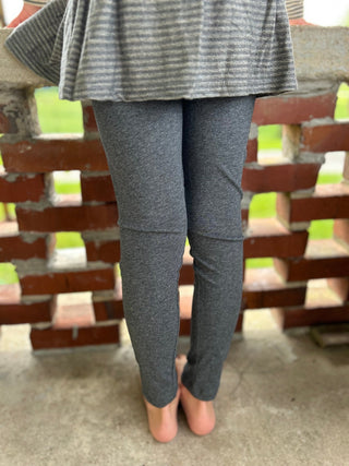 AC407 - Girls Basic Charcoal Gray Legging (JKA) - All About Me Boutique