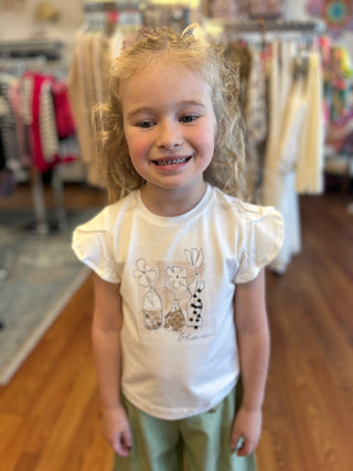 Mayoral Girls "Bloom" Sequin Floral Flutter Sleeve Tee - All About Me Boutique