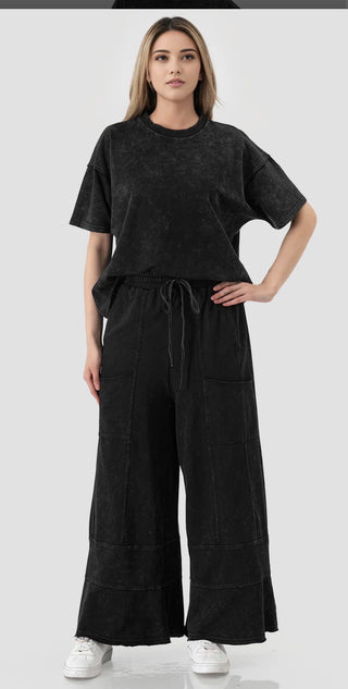Mineral Wash Boho Cargo Pants by Pixie + Ivy