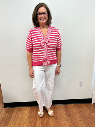 Bow Cardigan Top by Pixie + Ivy - All About Me Boutique