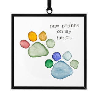 Demdaco Rainbow Paw Prints on My Heart Suncatcher