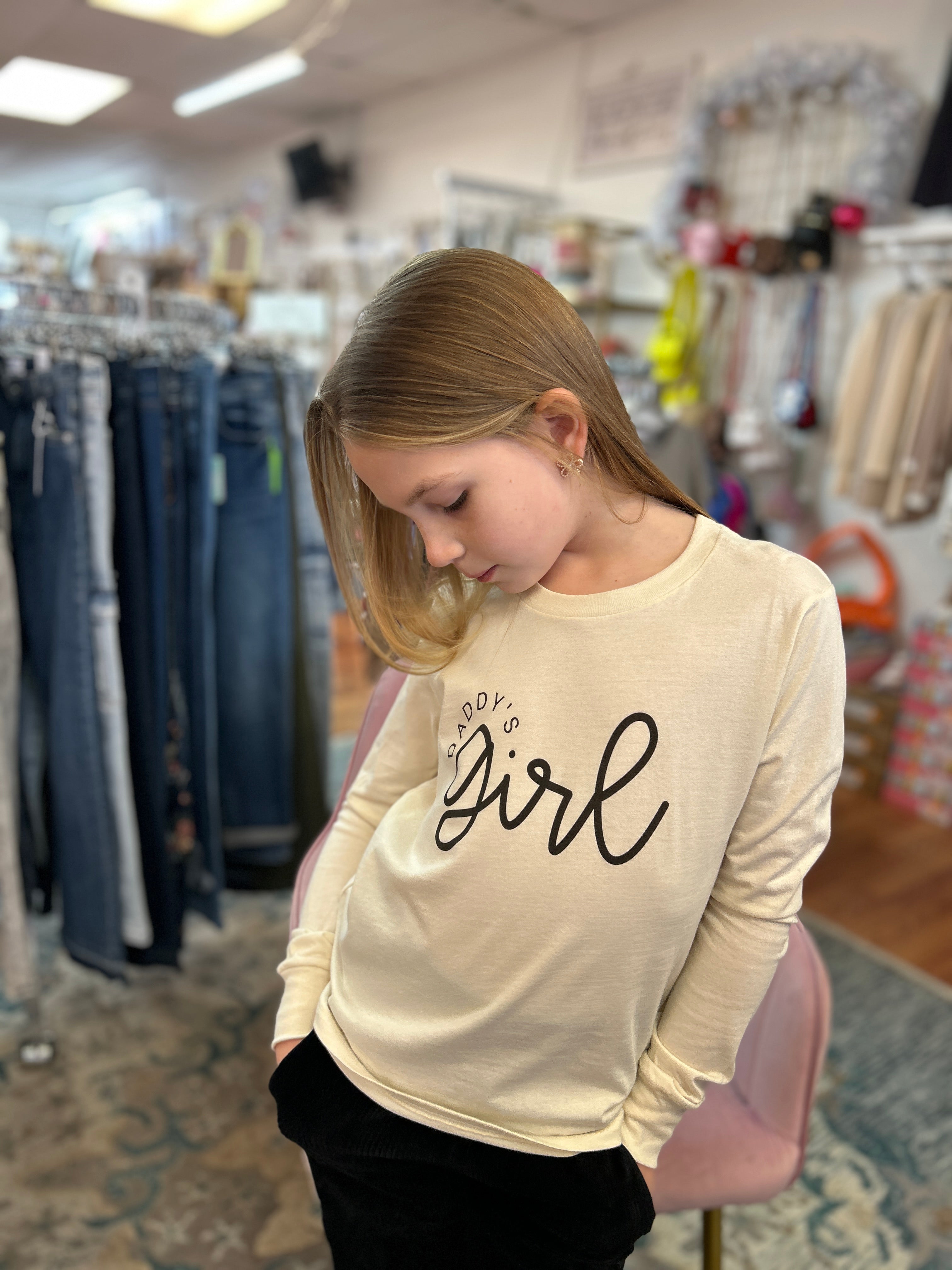 Girls Daddy and Me Long Sleeve Tee - 100% Cotton