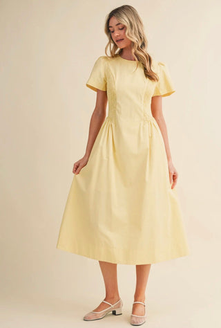 Merci Smocked Side Midi Dress
