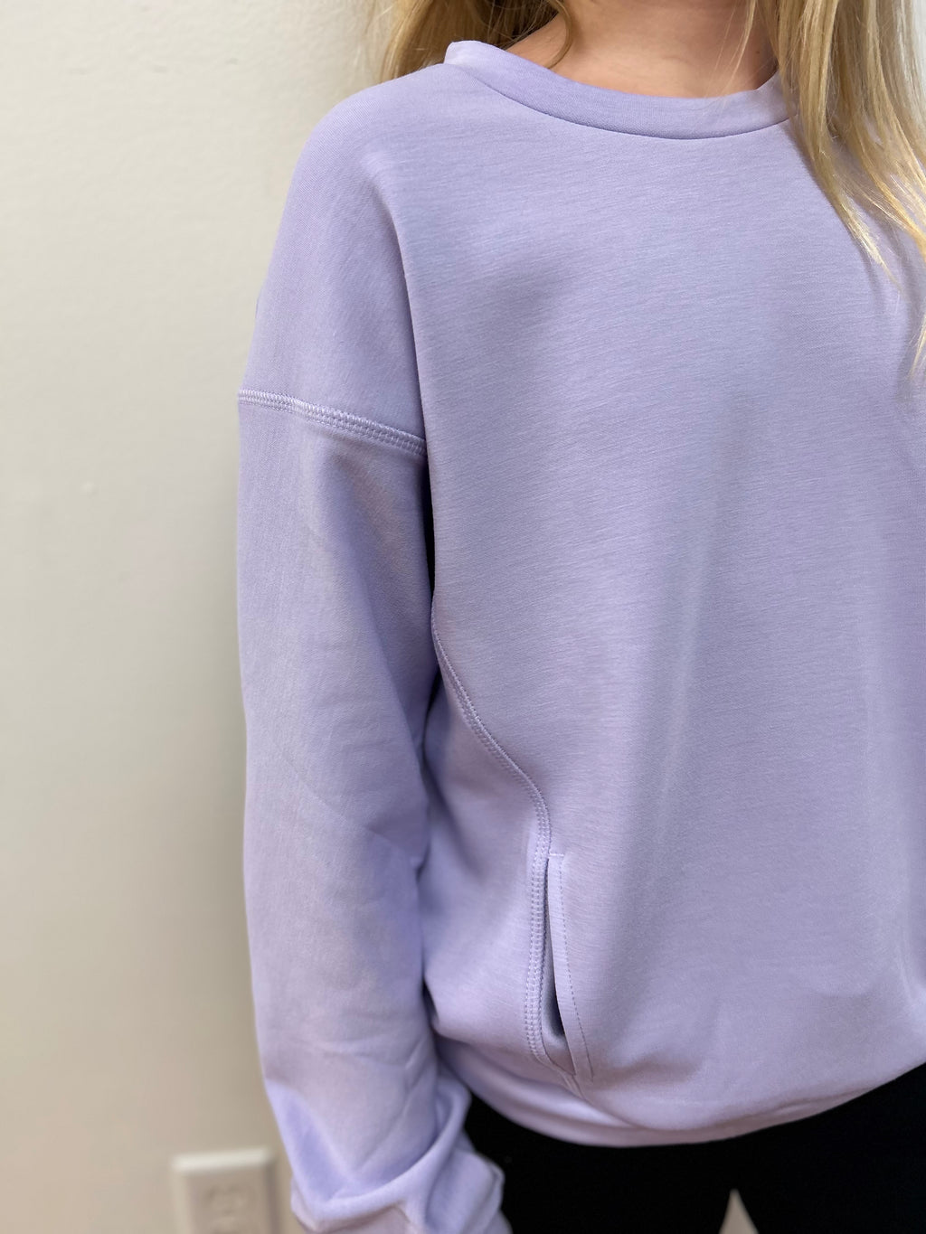 90D Girls Oversized Scuba Sweatshirt - Soft & Stretchy Comfort