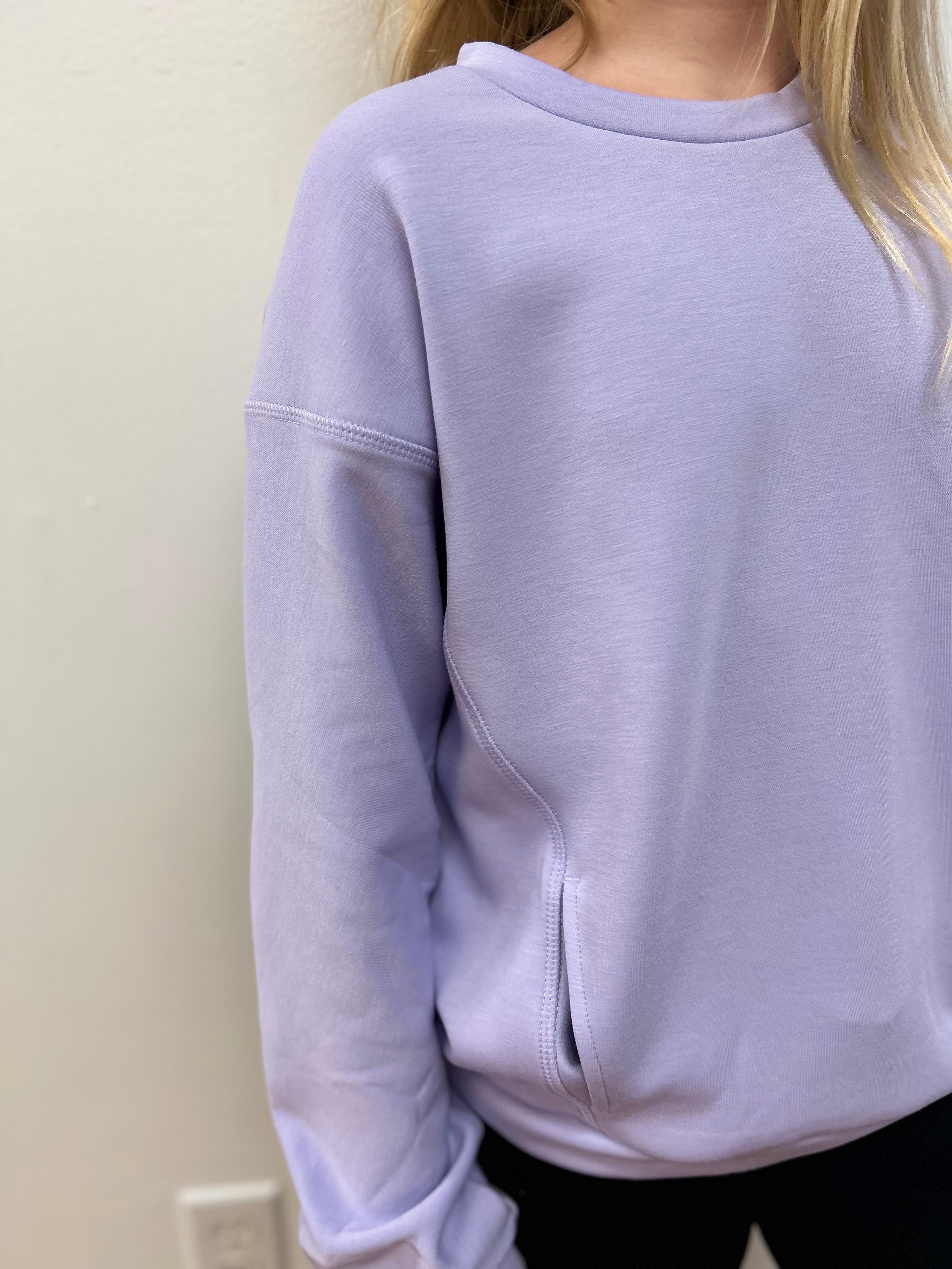 90D Girls Oversized Scuba Sweatshirt - Soft & Stretchy Comfort