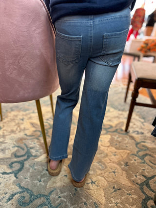 Vignette Girls Indigo 4 Patch Jeans - All About Me Boutique