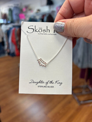 Crown Silver Necklace by Skosh - All About Me Boutique