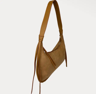 Sara Suede Shoulder Bag w/ Tassels by Ahdorned