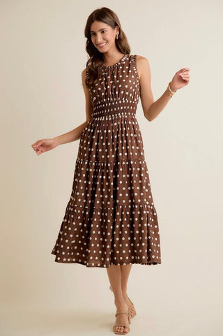 So Me Polka Dot Midi Dress