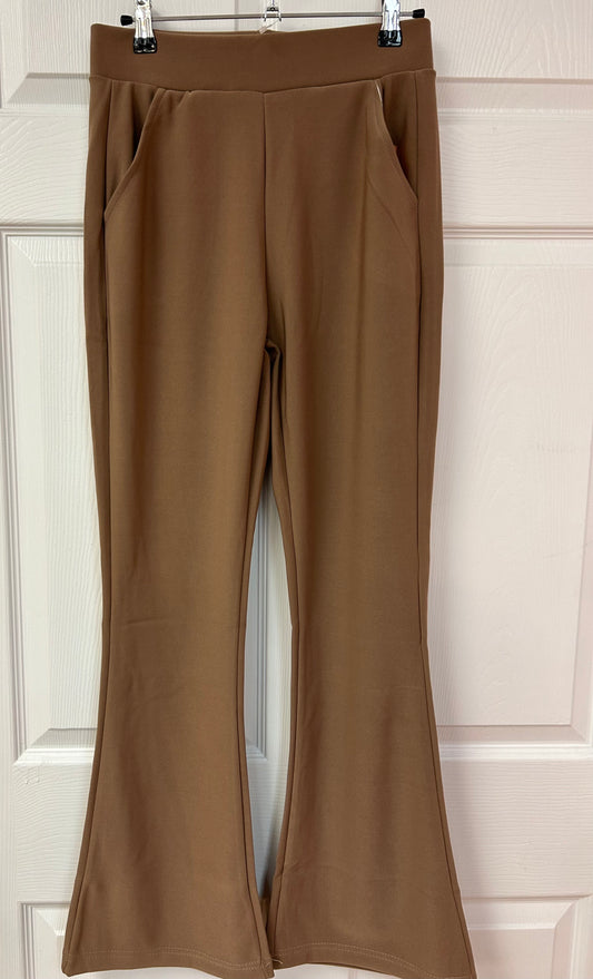 Scuba Flare Pant - High Waisted with Pockets