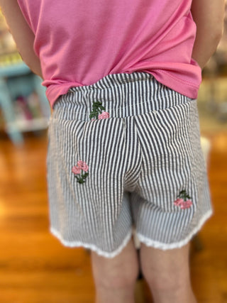 Girls Seersucker Shorts by Area Code 407 - All About Me Boutique