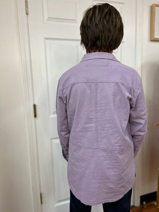 Lilac Long Sleeve Blouse - Oversized Tunic Fit - All About Me Boutique