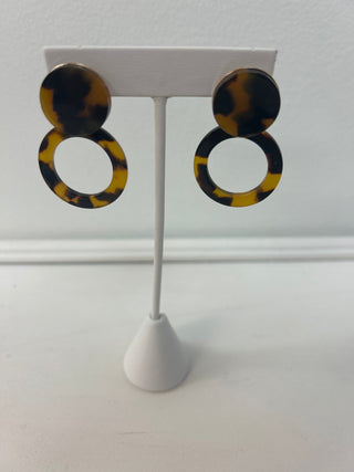 MK - Disc Dangle Animal Print Earrings - All About Me Boutique