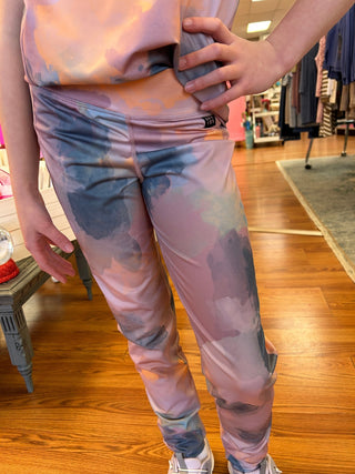 CK Girls Straight Leg Tie Dye Sport Leggings - All About Me Boutique