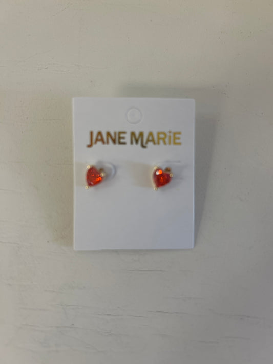 JM-Kids 18K Gold Plated "July" Heart Earring