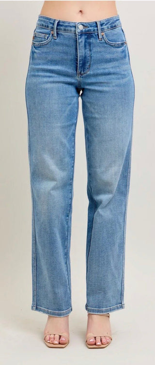 Judy Blue Petite Straight Jeans - All About Me Boutique