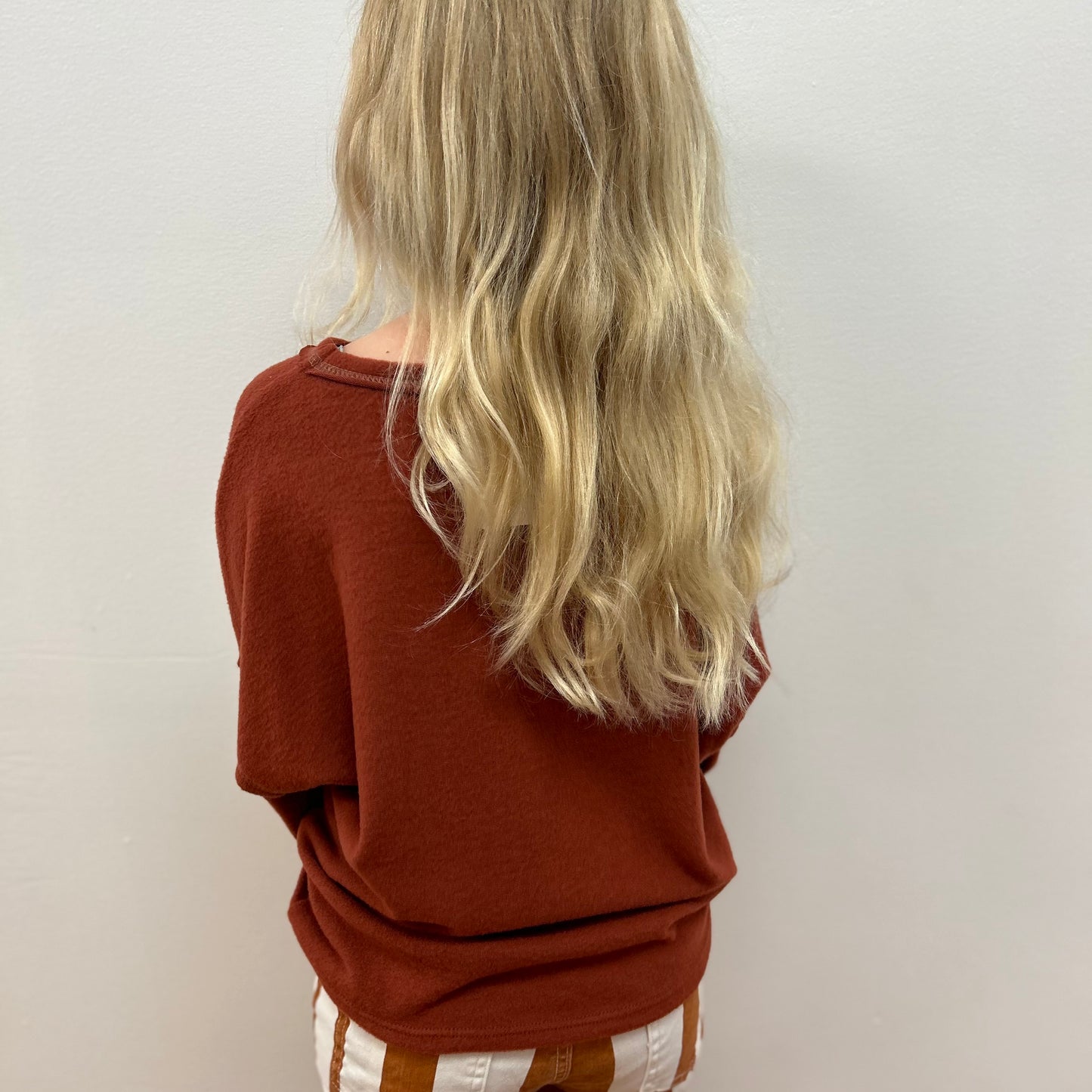 GG - Contrast Stitched Brushed Knit Top (JKA)