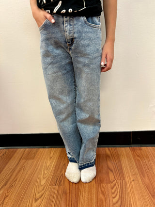 Mayoral Tween Girls Released Hem Jeans - All About Me Boutique