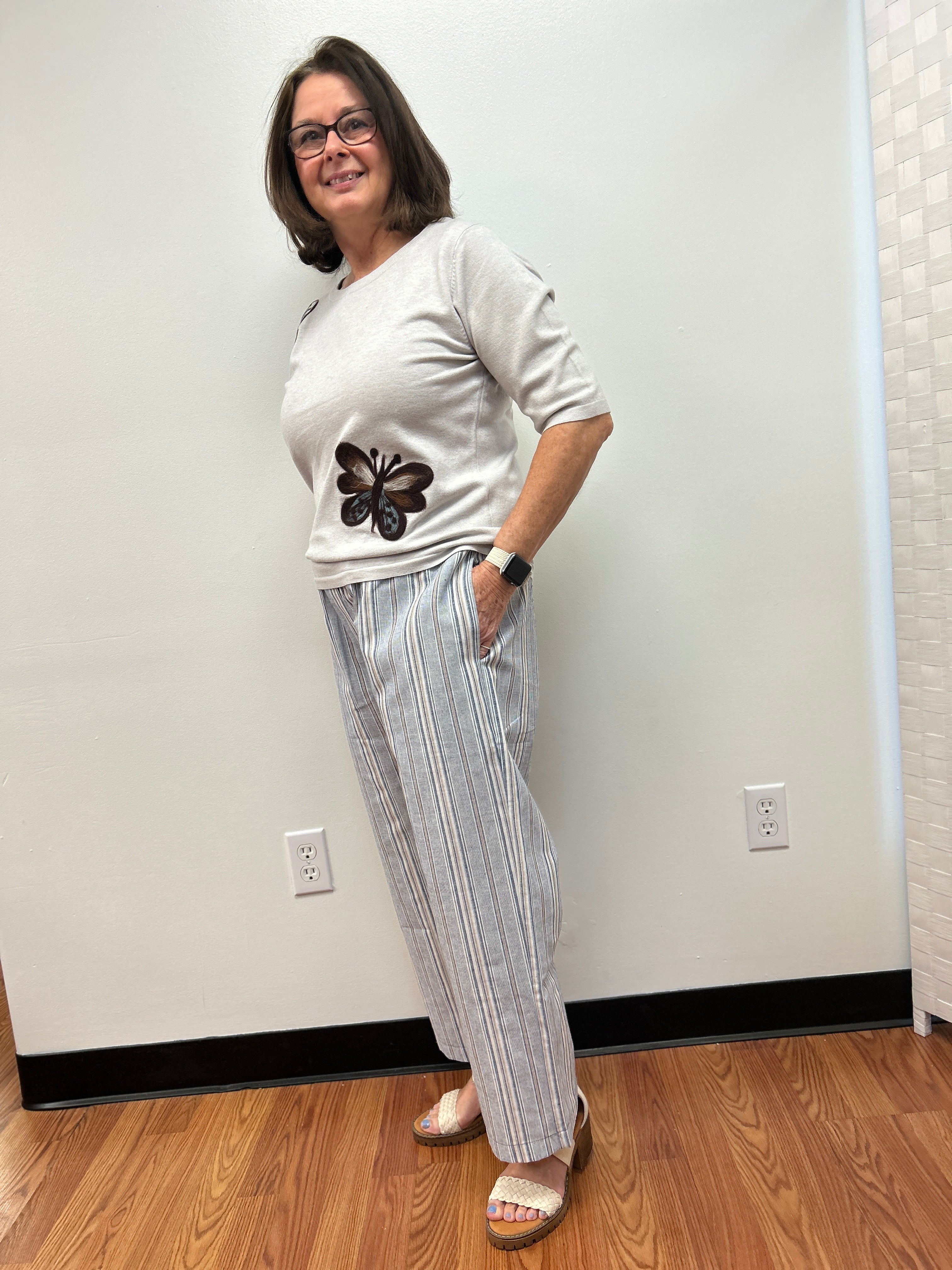 Butterfly Appliqué Sweater by Aaeda