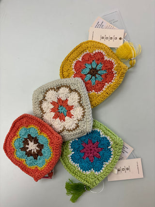 Knitted Flower Coin Purses - All About Me Boutique