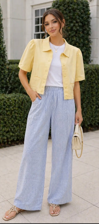 Striped Wide Leg Pants