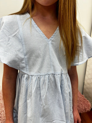 Girls Flutter Tiered Dress by Molly Bracken - All About Me Boutique