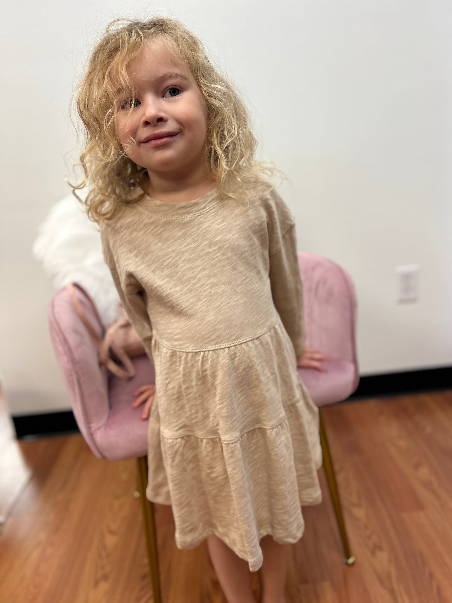 Vig-Girls Tiered Tunic Dress