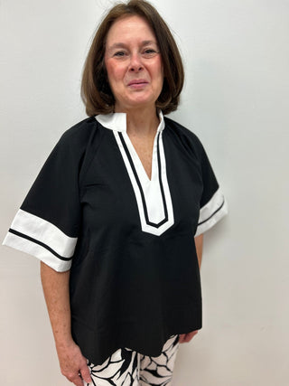 Classic Contrast Blouse by Jodifl - All About Me Boutique