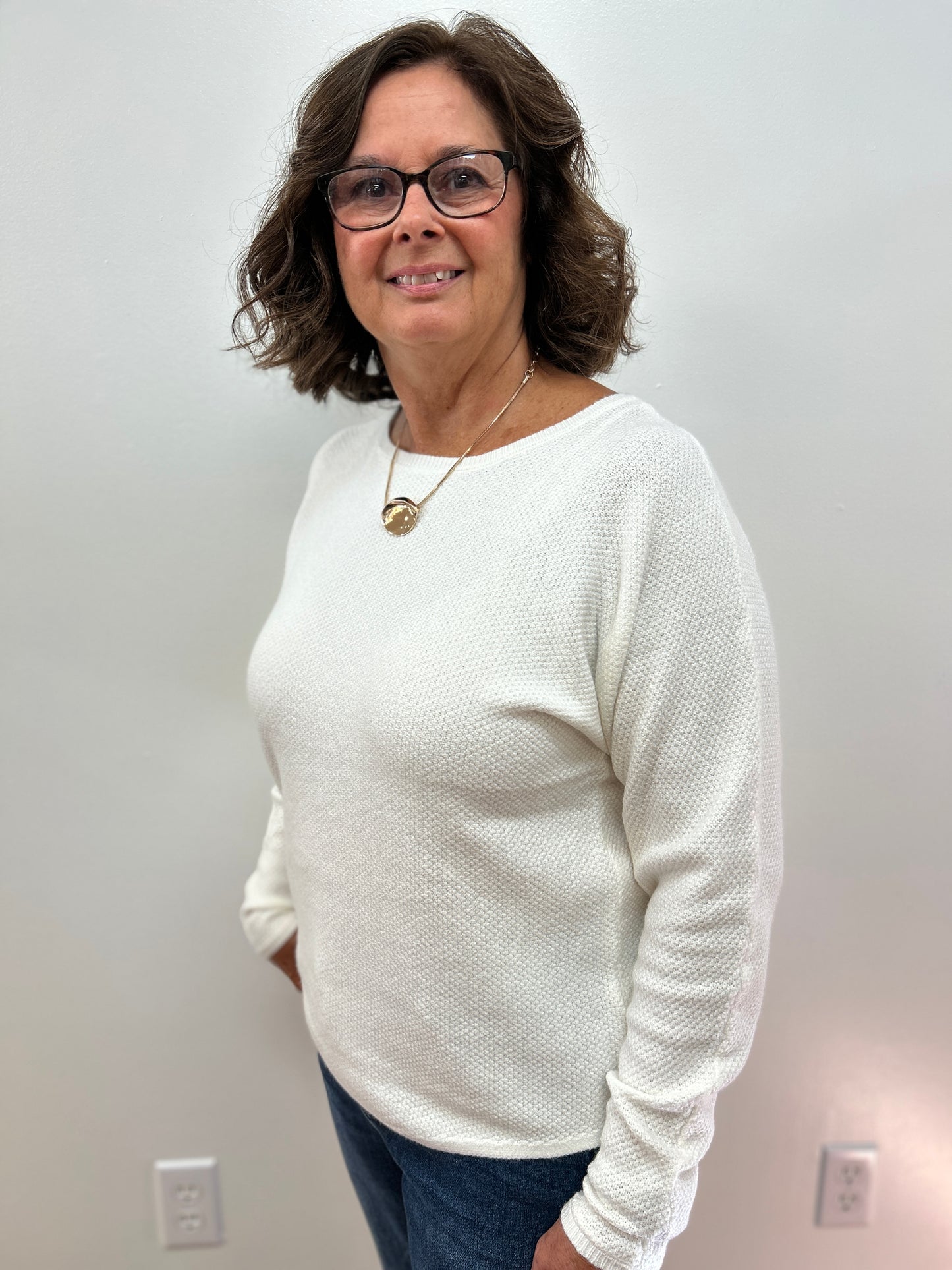 Seedstitch Crew Neck Sweater