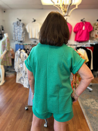 Emerald Pop Shorts Set - All About Me Boutique