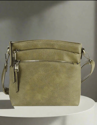 Triple Zipper Crossbody Bag - All About Me Boutique