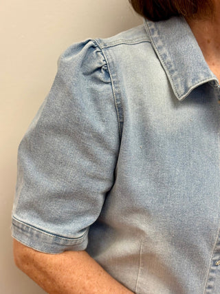 Short Sleeve Denim Jacket - All About Me Boutique