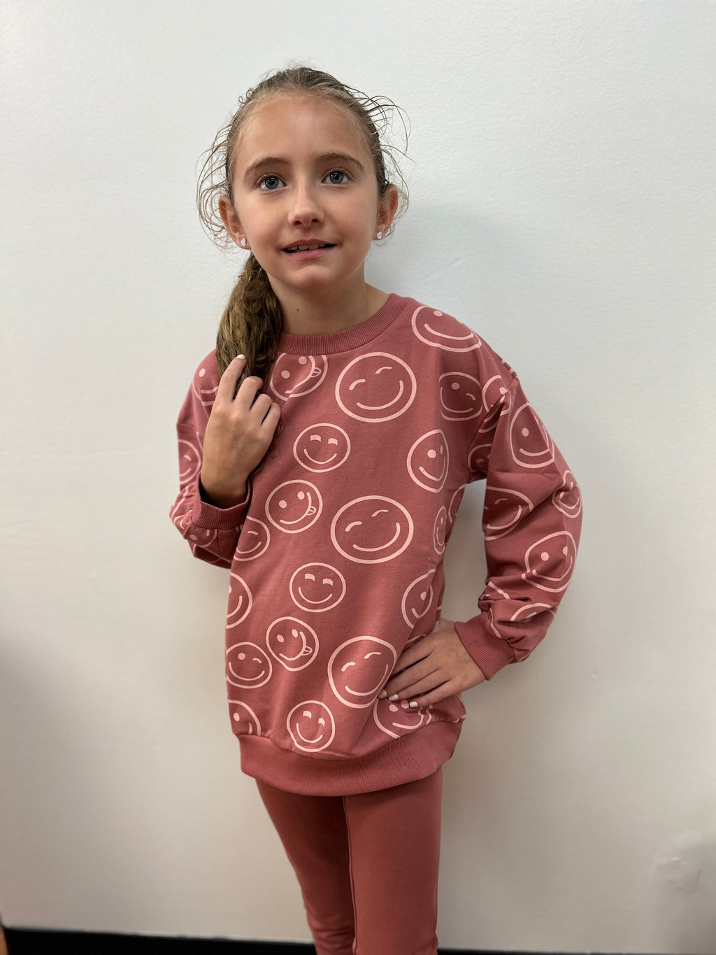 Minymo Girls Long Sleeve Smiley Sweatshirt