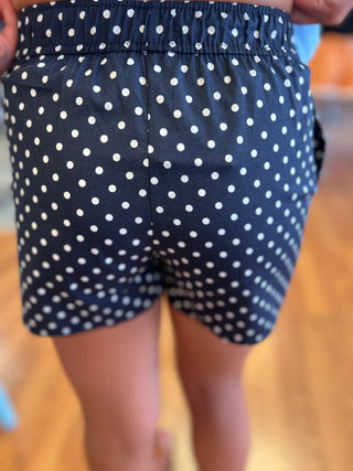 Lulu Mac Girls Blue Mini Polka Dot Short
