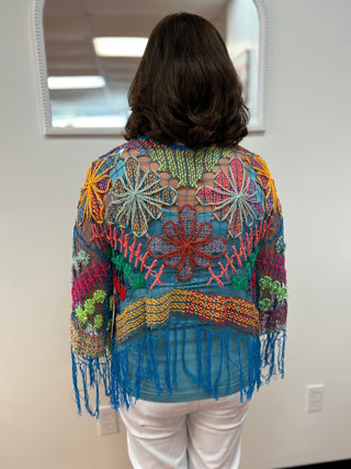 Rejane Fringed Crochet Top - All About Me Boutique
