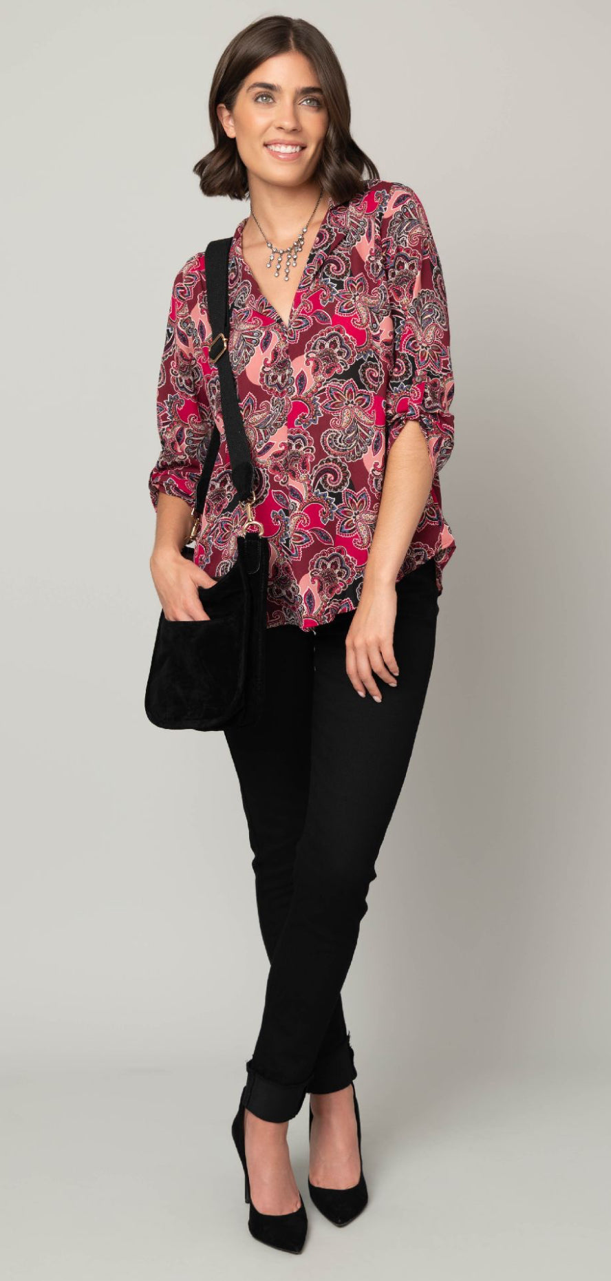 Bijou Faux Suede Crossbody