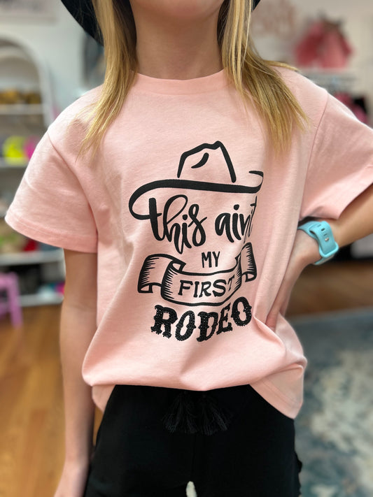 ML - Girls Pink Not My First Rodeo T