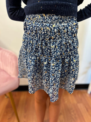 Mini Molly Blue Nora Ruffle Tiered Skirt - All About Me Boutique